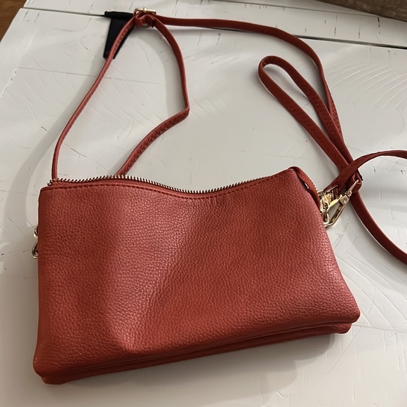 Deep orange satchel/ wristlet - Picture 3 of 3